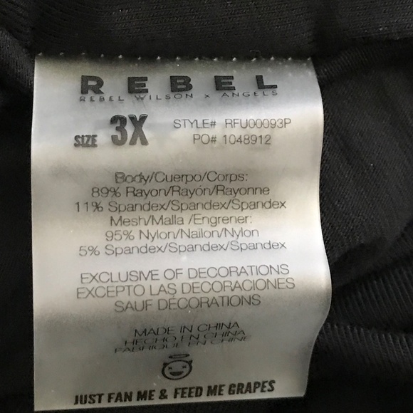 REBEL WILSON X ANGELS Surplice Wrap Midi Dress Black Women’s Plus Size 3X - Picture 16 of 16